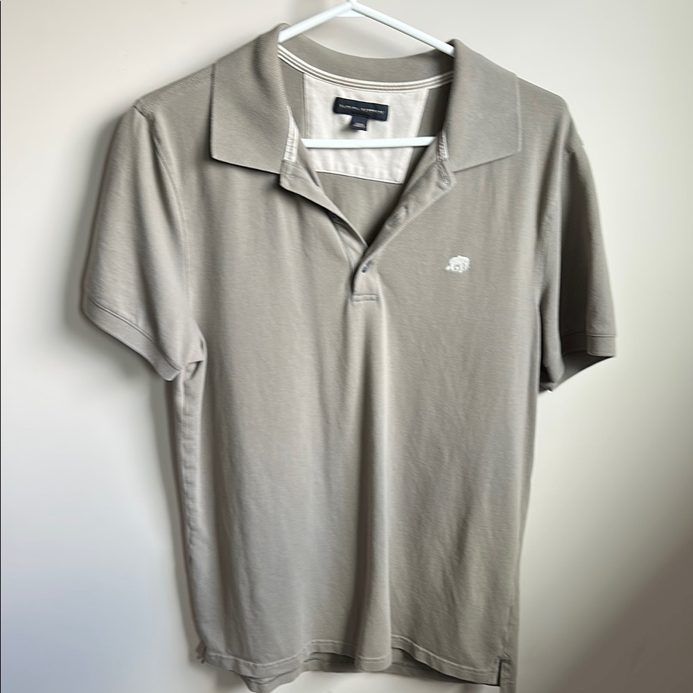 Banana Republic Tan Polo Shirt with Short Sleeves